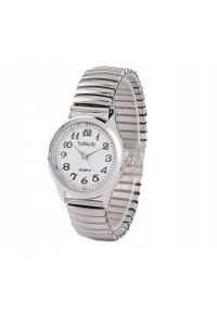 ITIMPORT - ZEGAREK DAMSKI MĘSKI WYGODNY NA GUMCE BRANSOLETA Srebrny ROZCIĄGLIWY Senior. Kolor: srebrny #1