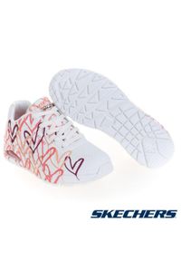 skechers - Buty damskie SKECHERS JGoldcrown Uno Spread The Love. Kolor: biały