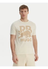 Hugo - HUGO T-Shirt Dlix_RB 50559696 Écru Regular Fit. Materiał: bawełna #1