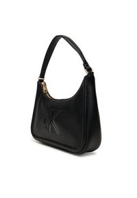 Calvin Klein Torebka Bold Ck Small Shoulder Bag LV04F3230G Czarny. Kolor: czarny. Materiał: skórzane #4