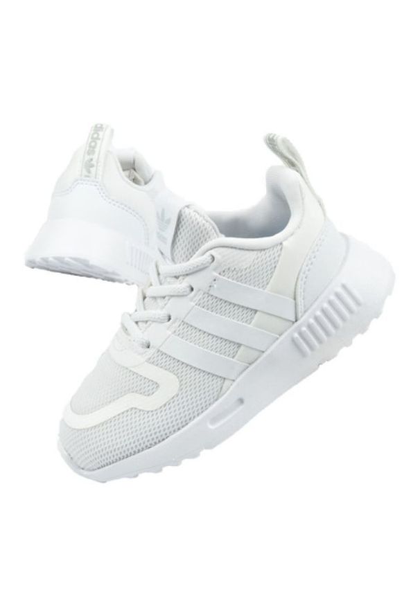 Adidas - Buty sportowe adidas Multi X Jr GX8402 białe. Okazja: na spacer. Zapięcie: sznurówki. Kolor: biały. Materiał: tkanina, guma. Sport: turystyka piesza