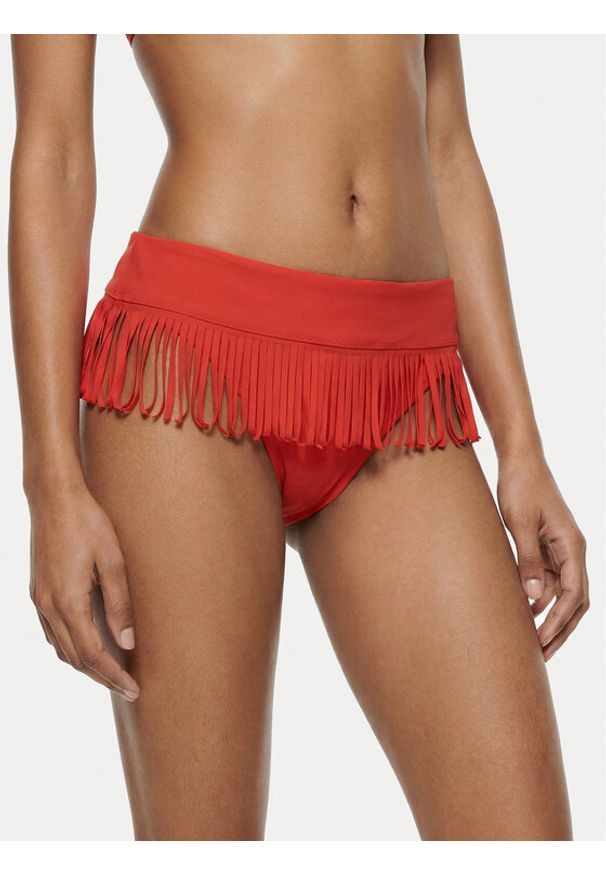 Banana Moon Dół od bikini Nila Fringes LSE62 Pomarańczowy. Kolor: pomarańczowy. Materiał: syntetyk