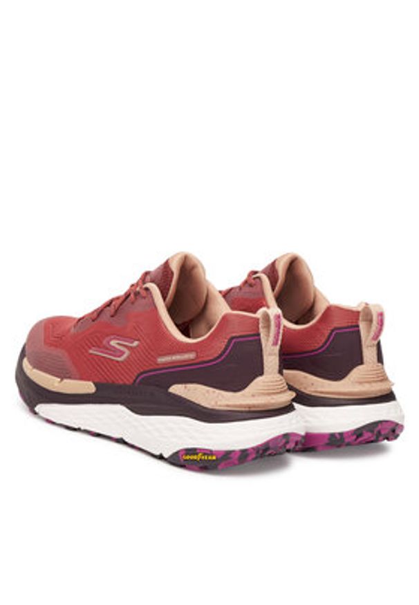 skechers - Skechers Buty do biegania Max Cushioning Elite Trail 2.0 129165/RUST Bordowy. Kolor: czerwony. Materiał: materiał