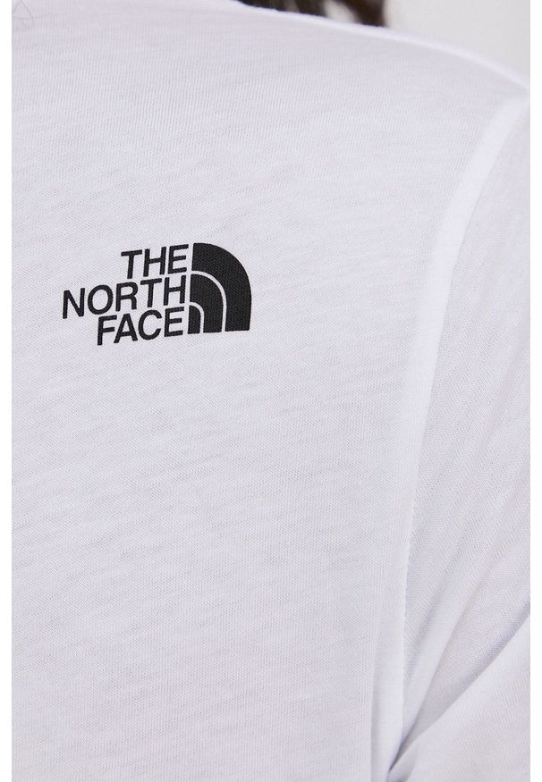 The North Face - T-shirt bawełniany. Okazja: na co dzień. Kolor: biały. Materiał: bawełna. Wzór: gładki. Styl: casual