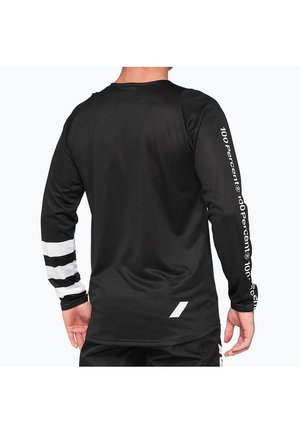 Koszulka rowerowa męska 100% R-Core LS. Kolor: czarny