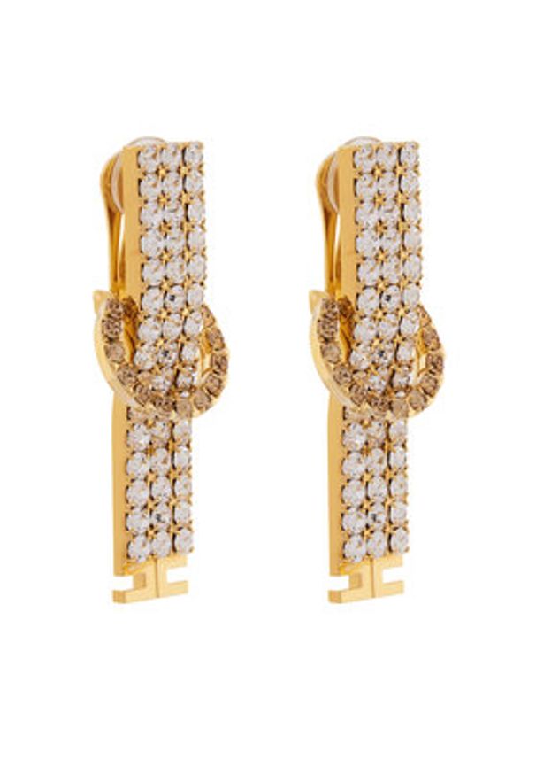 Elisabetta Franchi Klipsy OR-11M-52E2-V240 Złoty. Materiał: metalowe. Kolor: złoty