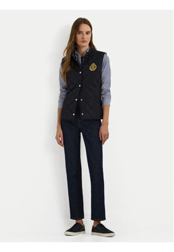 Lauren Ralph Lauren - LAUREN RALPH LAUREN Bezrękawnik 297951276004 Granatowy Straight Fit. Kolor: niebieski. Materiał: syntetyk. Długość rękawa: bez rękawów