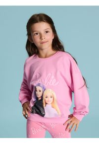 Sinsay - Bluza BARBIE - różowy. Kolor: różowy. Wzór: nadruk #1