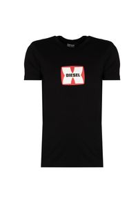Diesel T-Shirt "T-Diegor" | A03848-0GRAI-9XX | Mężczyzna | Czarny. Okazja: na co dzień. Kolor: czarny. Materiał: bawełna. Wzór: nadruk. Styl: casual #3