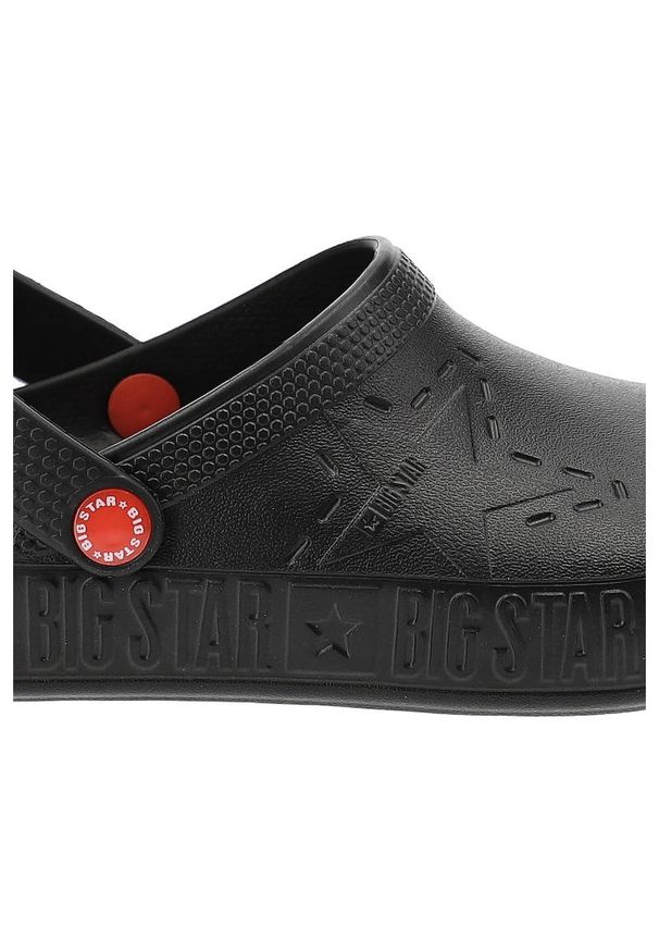 Big-Star - Czarne Klapki Big Star Wodoodporne Buty Damskie. Okazja: na co dzień. Kolor: czarny. Materiał: materiał. Styl: casual, wakacyjny, klasyczny