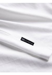 Ombre Clothing - Koszulka męska bawełniana z nadrukiem - biała V1 OM-TSPT-0159 - XXL. Kolor: biały. Materiał: bawełna. Długość rękawa: krótki rękaw. Długość: krótkie. Wzór: nadruk #10
