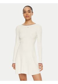Tommy Jeans Sukienka dzianinowa DW0DW19469 Écru Slim Fit. Materiał: syntetyk, bawełna #1