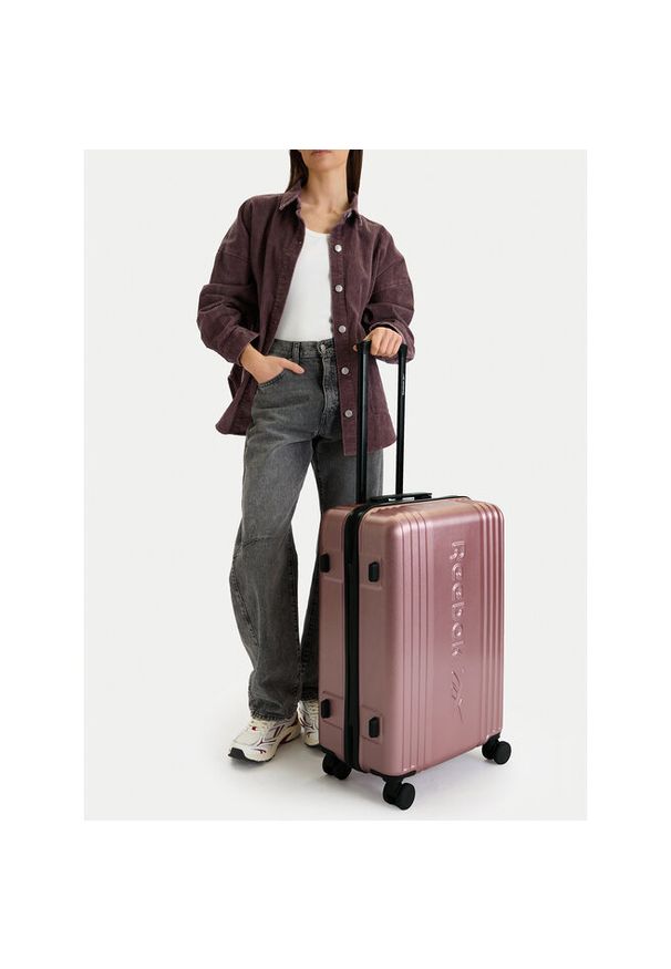 Walizka średnia Reebok. Kolor: różowy