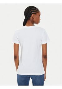 Calvin Klein Jeans T-Shirt Monologo J20J223563 Biały Slim Fit. Kolor: biały. Materiał: bawełna