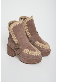 Mou - Botki damskie skórzane MOU. Materiał: skóra #1