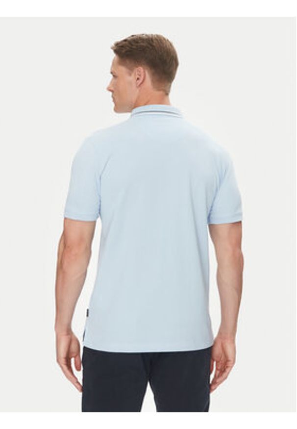 Pierre Cardin Polo C5 21374.2112 Błękitny Regular Fit. Typ kołnierza: polo. Kolor: niebieski. Materiał: bawełna