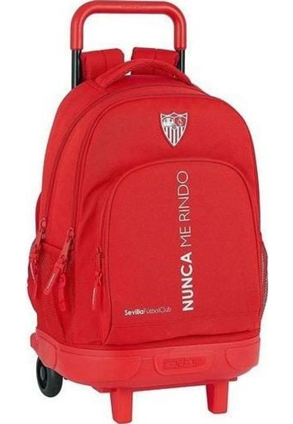 Sevilla FC Torba szkolna z kółkami Compact Sevilla Ftbol Club Czerwony. Kolor: czerwony