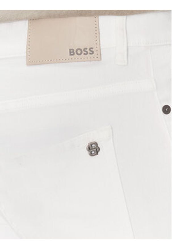 BOSS Jeansy Delaware Bo 50537832 Biały Slim Fit. Kolor: biały