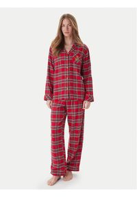 Lauren Ralph Lauren - LAUREN RALPH LAUREN Piżama ILN92457F Czerwony Regular Fit. Kolor: czerwony. Materiał: bawełna