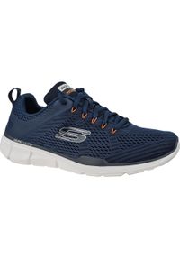 skechers - Buty sportowe Sneakersy męskie, Skechers Equalizer 3.0. Kolor: niebieski, wielokolorowy, pomarańczowy, czarny. Sport: turystyka piesza