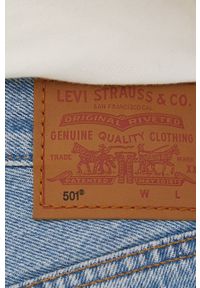 Levi's® - Levi's szorty jeansowe damskie gładkie high waist. Okazja: na spotkanie biznesowe, na co dzień. Stan: podwyższony. Kolor: niebieski. Materiał: jeans. Wzór: gładki. Styl: biznesowy, casual #3