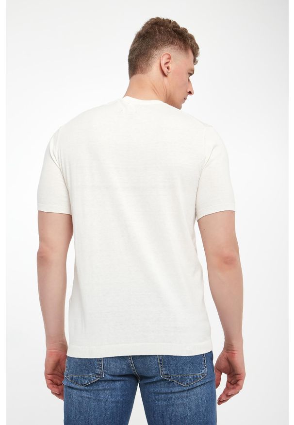 Liu Jo - T-shirt męski dzianinowy LIU JO. Materiał: dzianina