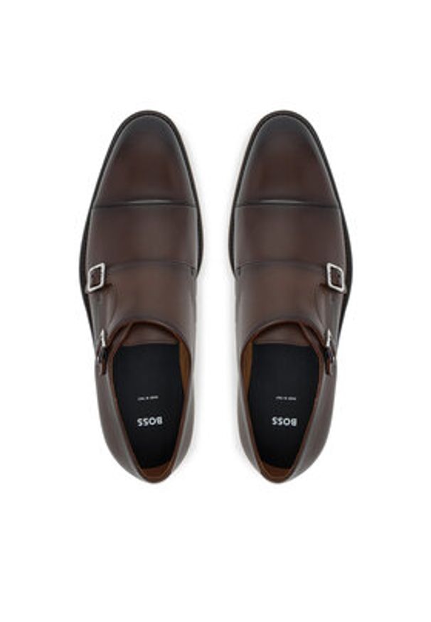 BOSS Półbuty Derrek 50547022 Brązowy. Kolor: brązowy. Materiał: skóra