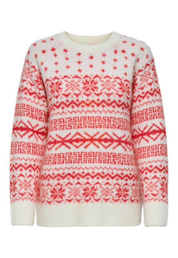 only - ONLY Sweter Xmas Nordic 15354824 Czerwony Regular Fit. Kolor: czerwony. Materiał: syntetyk