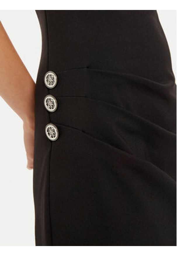 Guess Sukienka koktajlowa Lena W4BK14 KBJP2 Czarny Slim Fit. Kolor: czarny. Materiał: syntetyk, wiskoza. Styl: wizytowy