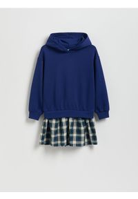Reserved - Dzianinowa sukienka - granatowy. Kolor: niebieski. Materiał: dzianina #1