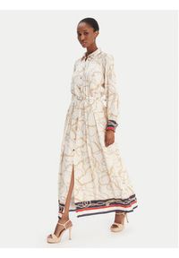 Marciano Guess Sukienka koszulowa 6RGT3 37439A Écru Regular Fit. Materiał: wiskoza. Typ sukienki: koszulowe #3