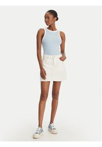 Guess Jeans Spódnica jeansowa W6RD0Q D6521 Biały Regular Fit. Kolor: biały. Materiał: bawełna #4