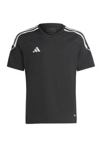 Adidas - Koszulka sportowa dla dzieci adidas Tiro 23 League Jersey. Kolor: czarny. Materiał: jersey