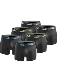 Puma bokserki męskie 6-pack Basic S – zielony/szary/czarny. Kolor: szary, wielokolorowy, czarny. Materiał: bawełna. Sport: fitness #1