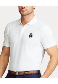 Ralph Lauren - RALPH LAUREN - Biała koszulka polo z misiem. Typ kołnierza: polo. Kolor: biały. Materiał: jeans, bawełna, dresówka. Wzór: haft. Styl: klasyczny #5