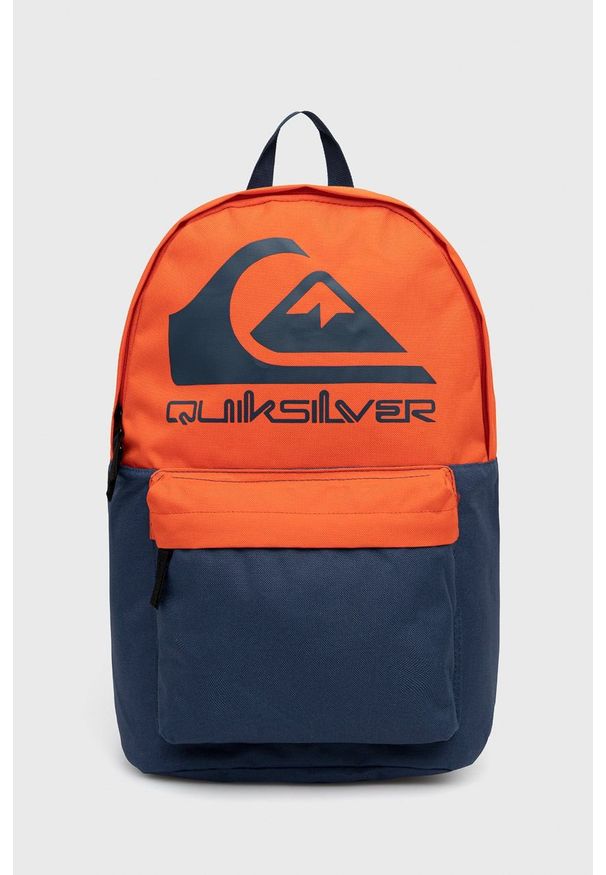 Quiksilver plecak męski kolor pomarańczowy duży z nadrukiem. Kolor: pomarańczowy. Wzór: nadruk
