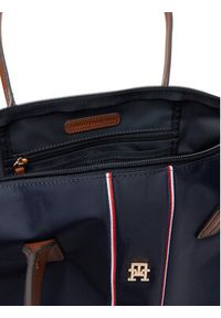 TOMMY HILFIGER - Tommy Hilfiger Torebka Popette Tote Corp AW0AW17706 Granatowy. Kolor: niebieski #3
