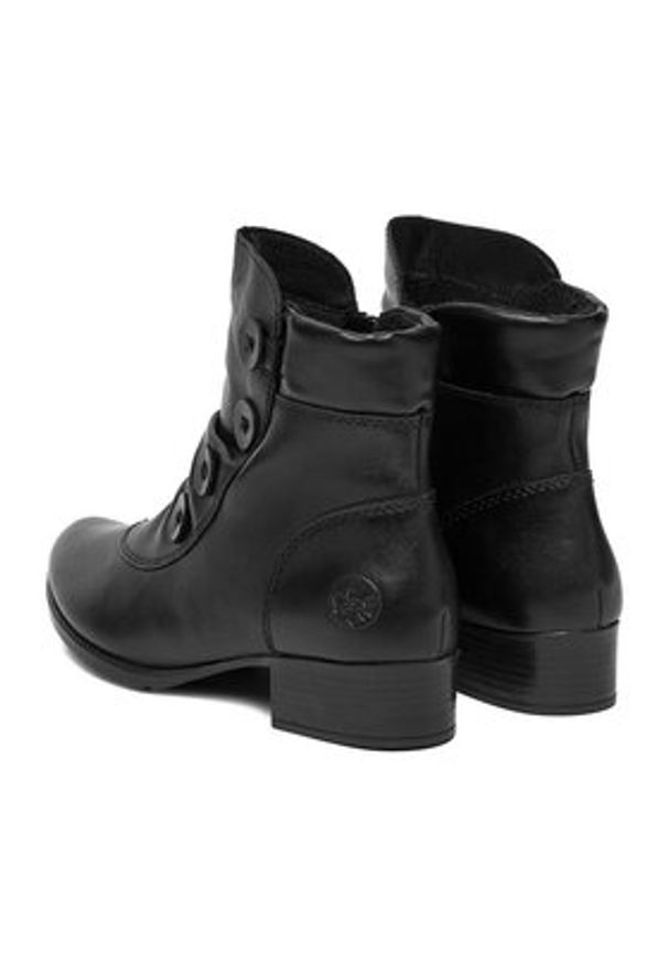 Rieker Botki CEO-78659-00 Czarny. Kolor: czarny. Materiał: skóra