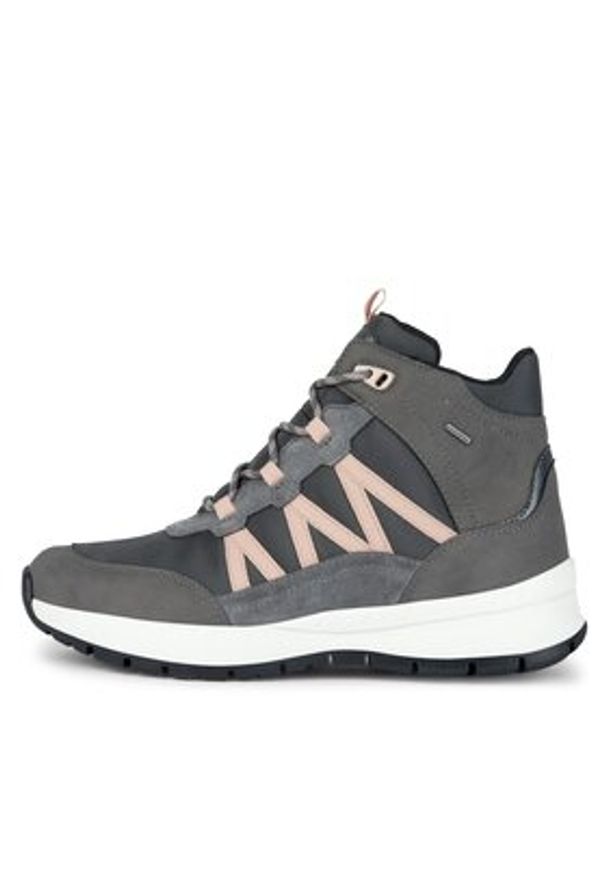 Geox Sneakersy D Braies B Abx D36BEA 011EK C9004 Szary. Kolor: szary. Materiał: zamsz, skóra