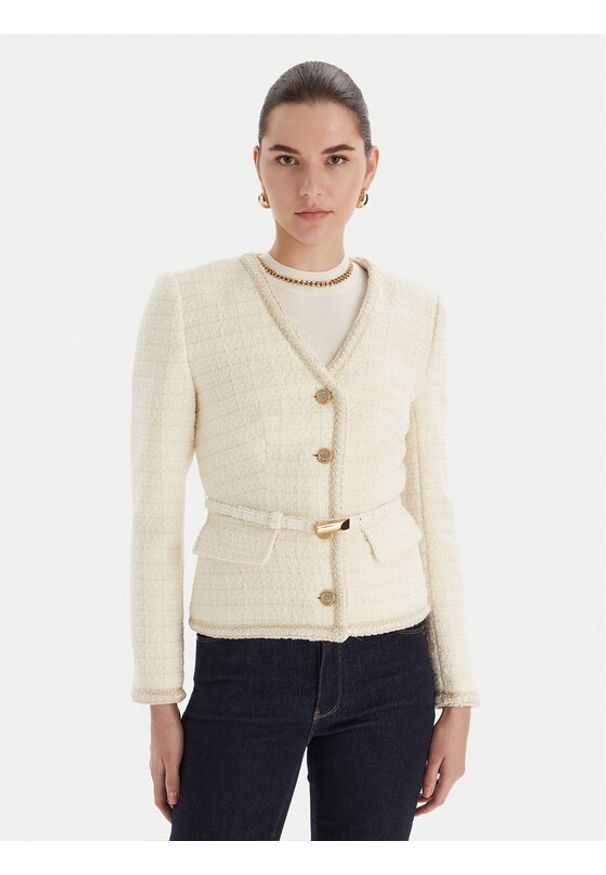 Marciano Guess Marynarka 5BGN07 7394A Écru Regular Fit. Materiał: syntetyk