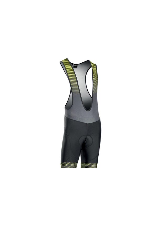 Spodenki rowerowe NORTHWAVE ORIGIN Bibshort czarno żółte. Kolor: czarny, wielokolorowy, żółty. Sport: kolarstwo