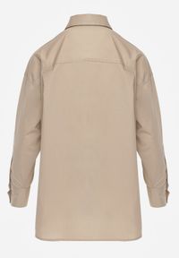 Renee - Beżowa Koszula Bawełniana Aquida. Typ kołnierza: kołnierzyk klasyczny. Kolor: beżowy. Materiał: bawełna. Długość rękawa: długi rękaw. Długość: długie. Styl: klasyczny #8