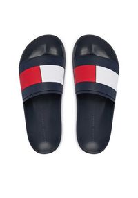 TOMMY HILFIGER - Tommy Hilfiger Klapki Core Hilfiger Flag Pool Slide FM0FM05798 Niebieski. Kolor: niebieski. Materiał: skóra #6