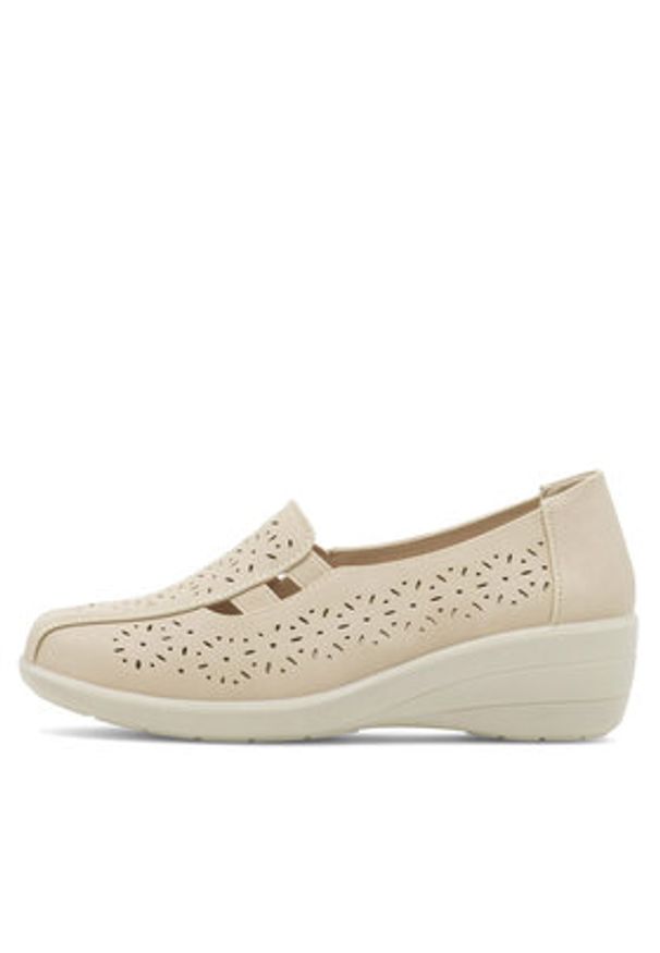 Clara Barson Półbuty WSS21169-01 Beżowy. Kolor: beżowy. Materiał: skóra