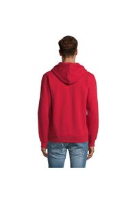 SOL'S - Męska Bluza Z Kapturem Spike Full Zip. Typ kołnierza: kaptur. Kolor: czerwony