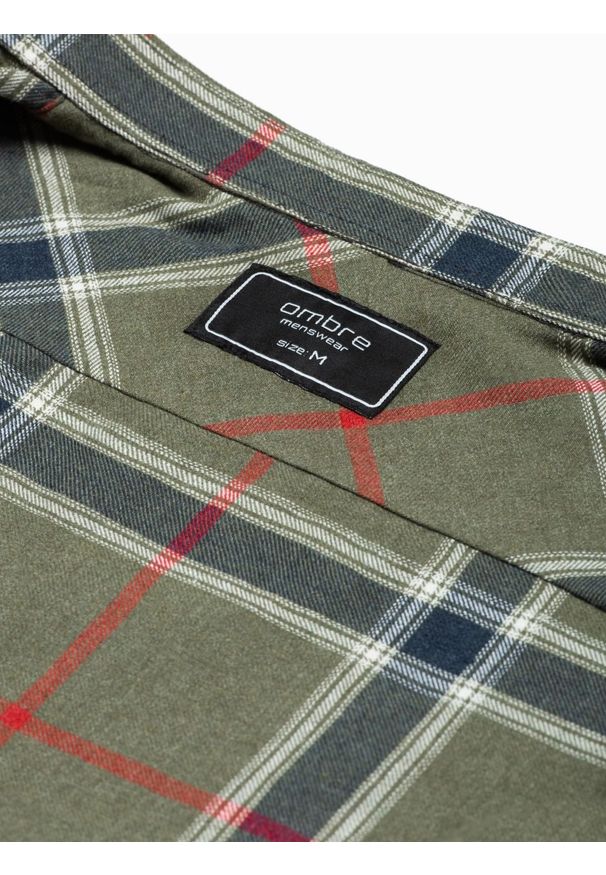 Brązowa koszula Ombre Clothing z długim rękawem, długa