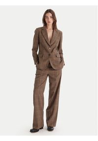 Liu Jo Spodnie materiałowe MF5349 T4335 Brązowy Regular Fit. Kolor: brązowy. Materiał: syntetyk #4