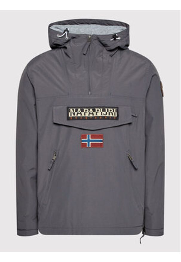 Napapijri Kurtka anorak Rainforest Pocket 2 NP0A4GMD Szary Regular Fit. Kolor: szary. Materiał: syntetyk