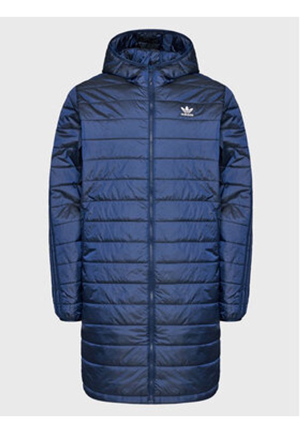 Adidas - adidas Kurtka puchowa HM2460 Granatowy Regular Fit. Kolor: niebieski. Materiał: puch, syntetyk