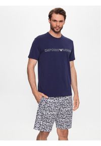 Emporio Armani Underwear Piżama 111893 3R508 98710 Granatowy Regular Fit. Kolor: niebieski. Materiał: bawełna #1